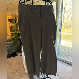 Boden Gray Wool-Blend Trousers with Dark Gray Waistband
